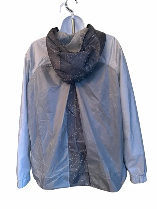 Nike Windrunner Splatter Women's Grey Hooded Rain Coat Jacket size Medium - Picture 4 of 5
